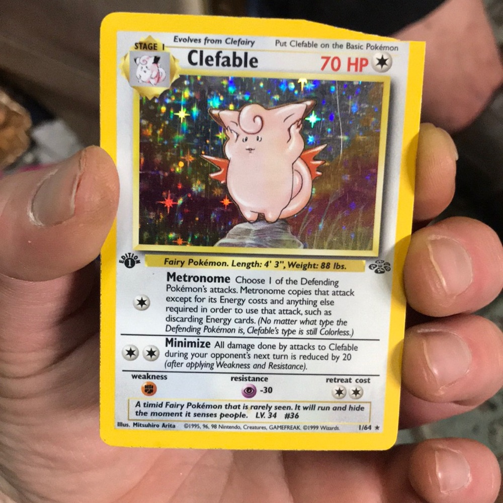 Clefable first edition holographic rare